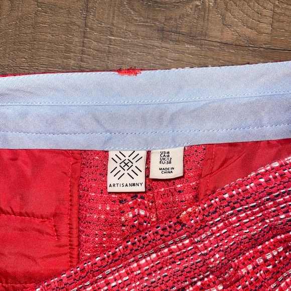 Red white and blue woven shorts - Picture 2 of 3